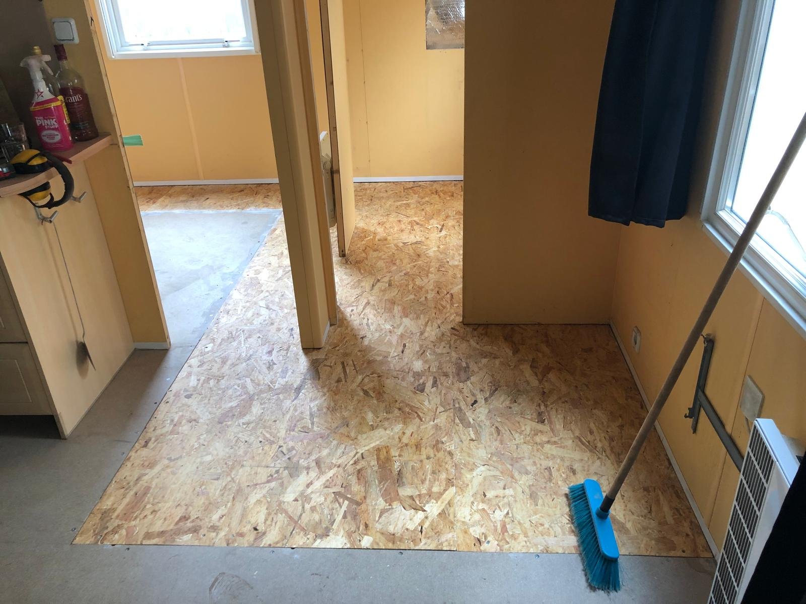 Nouveau plancher mobil-home posé